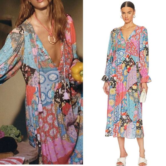 Spell & The Gypsy Cha Cha Boho Midi Dress | Free People | Medium - Picture 2 of 13